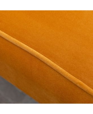 Contemporary Velvet Upholstered Accent Chair, Gold