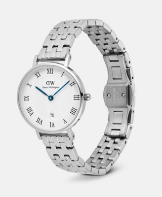 Women's Date Silver-Tone Stainless Steel Watch, 28mm