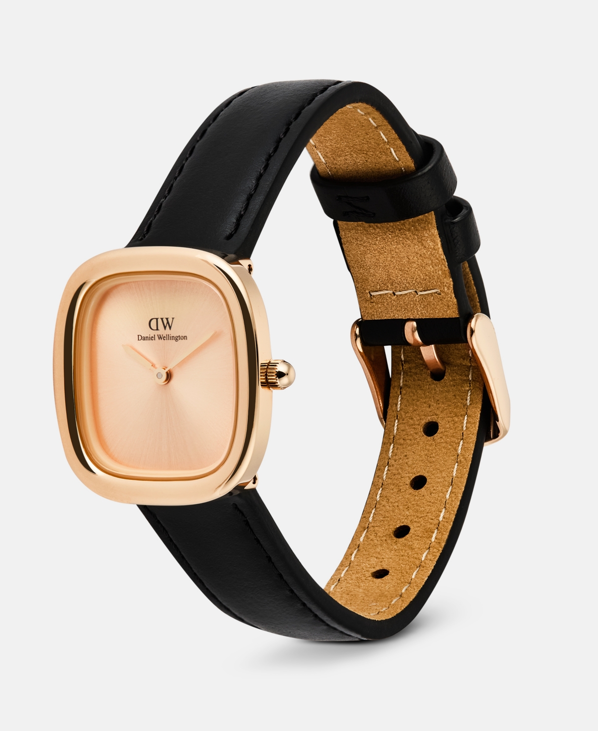 Daniel Wellington Women's Analog Black Leather Watch, 26 mm