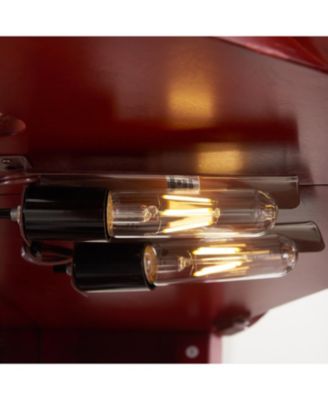 Lighted Cherry Corner Curio Cabinet