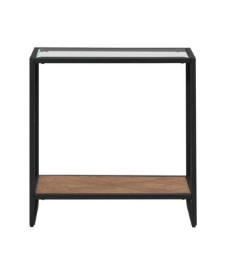 Bedford Chairside Table for Living Room - Weathered Oak