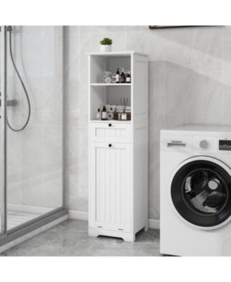 Laundry Sorter Cabinet with Double Storage Function for Space Saving and Organization