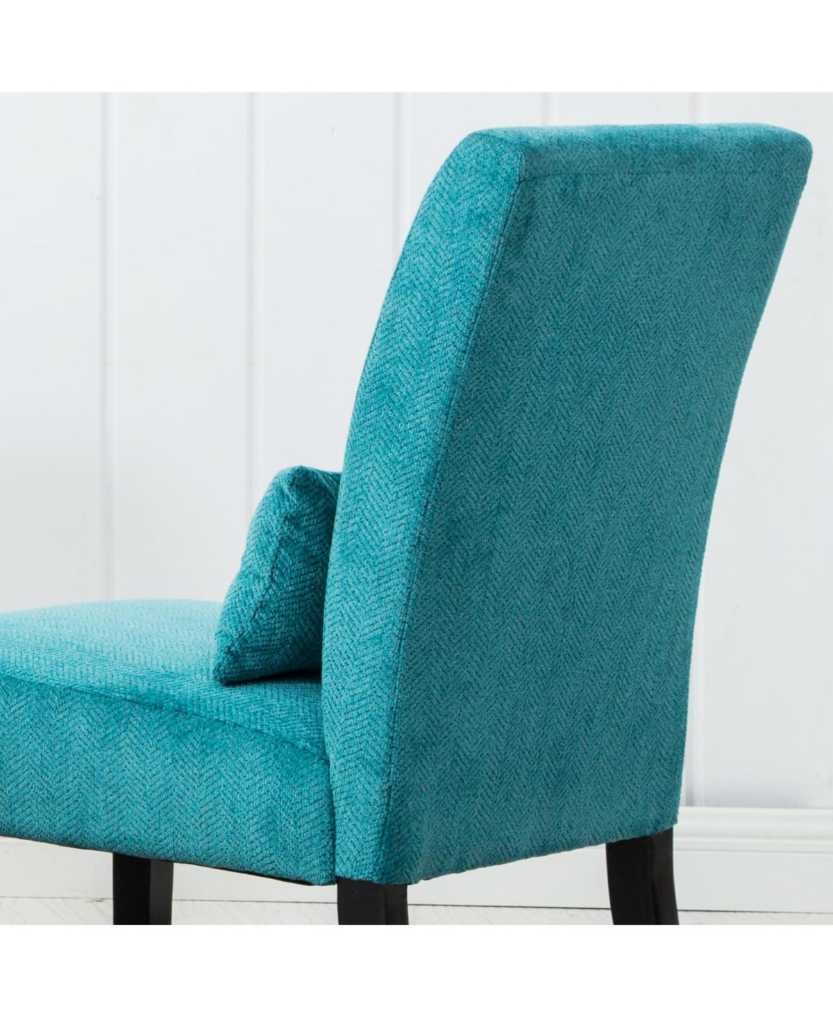 Streamdale Furniture Pisano Contemporary Chenille Fabric Armless Chair with Pillow