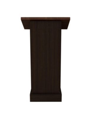 Wood Podium Stand, Tall Wooden Lectern with Mic Stand Space