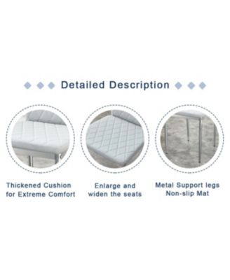 8-Set Leather Office Chairs: High-Back Diamond Quilted, 45D Foam Cushion. Black/White/Gray.