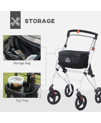 Upright Walker, Walking Aid Rolling Walker with Tray