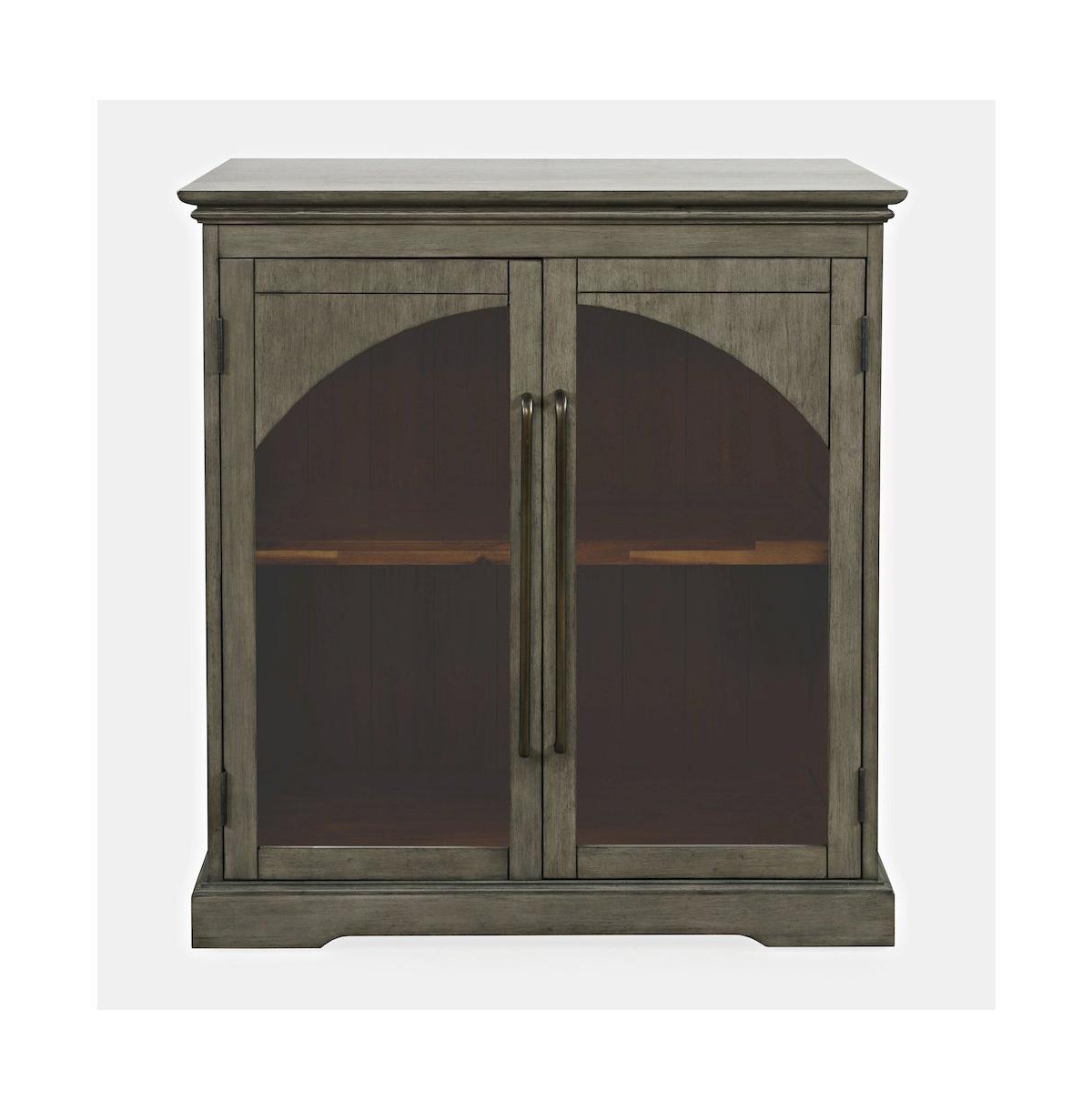 Jofran Archdale 33" Gothic Arch Transitional Accent Storage Cabinet with Glass Doors