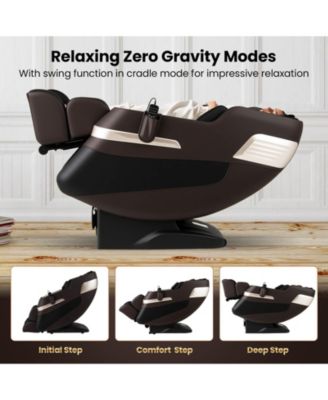 Full Body Massage Chair with Airbags Waist Heater Foot Rollers Voice Control