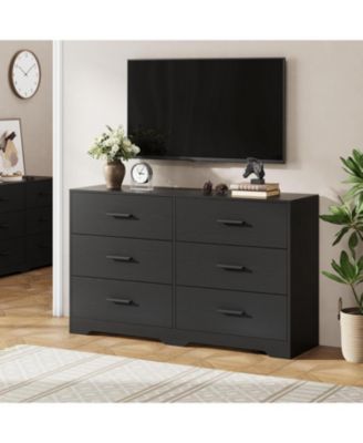 6-Drawer Dresser – Modern Wooden Chest with Metal Handles, Perfect Organizer for Bedroom, Closet, or Living Room.