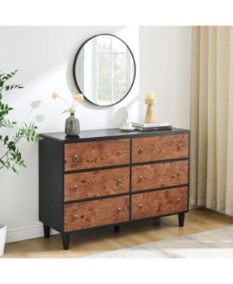 6 Drawers Dresser for Bedroom, Fabric Storage Tower for Living Room, Entryway, Easy Pull Fabric Bins, Chests Organizer