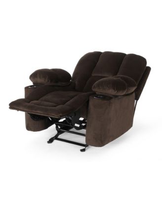 42.5" Wide Fabric Manual Recliner Chair with Dual Cup Holders