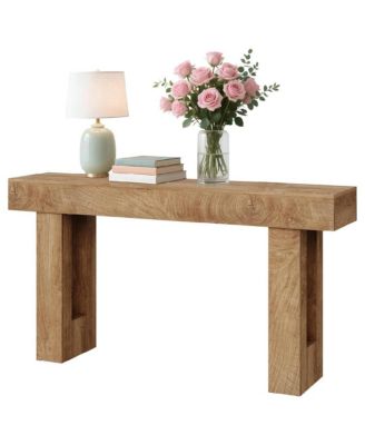 63" Long Console Table, Wooden Entry Table for Entryway, Rustic Sofa Tables Behind Couch, Foyer Hallway Tables for Entryway