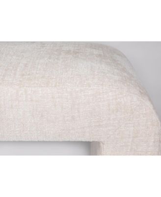 Sophia Modern Luxury Curved Upholstered Waterfall Jacquard Bench - Large