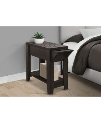 Accent Table, Side, End, Storage, Lamp, Living Room, Bedroom, Brown Laminate, Transitional