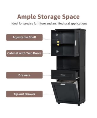 High-Quality MDF Storage Cabinet with Anti-Toppling Device