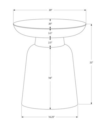 Chrome Drum Accent Table – Modern Side/End Table for Living Room or Bedroom