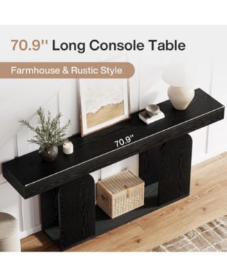 Black Console Table, 70.9-Inch Extra Long Sofa Table