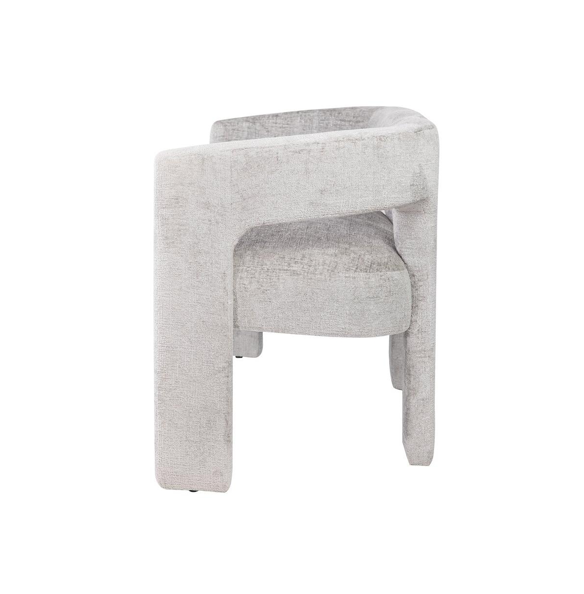 Jofran Gwen Modern Luxury Jacquard Fabric Upholstered Sculpture Bench