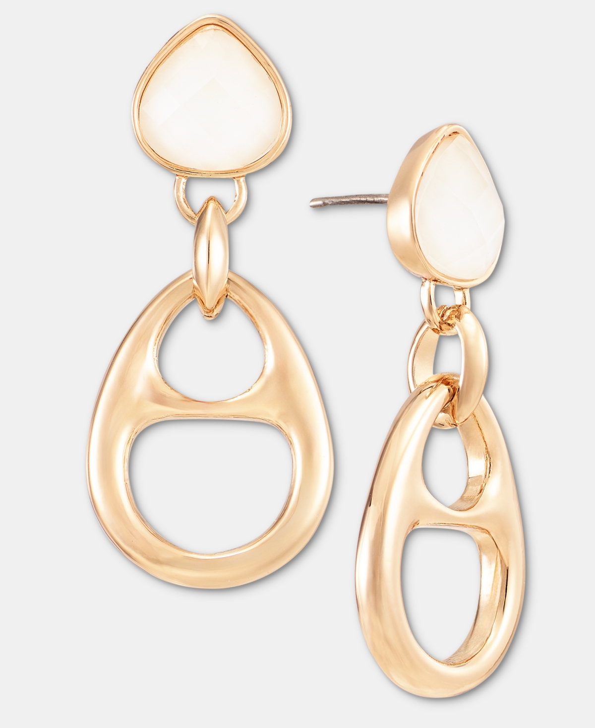 Anne Klein Mother-of-Pearl & Link Drop Earrings