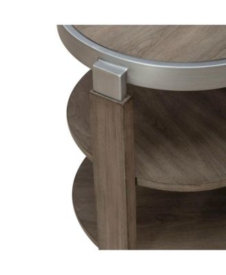 Sutton Chairside Table for Living Room - Bleached Sand