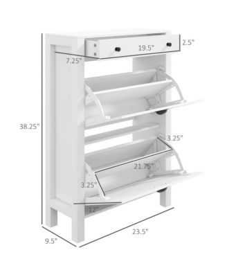 Tall Shoe Storage Cabinet with Drawers for Entryway