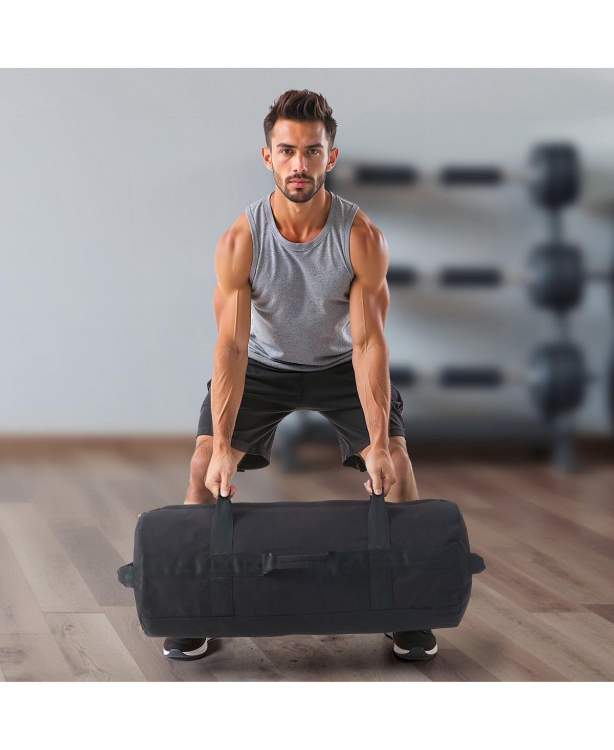 Sugfit Workout Sandbag Adjustable 50–125 Lb Power Bag for Strength Training (Unfilled)