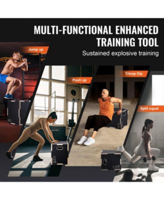 SUGFIT 3-in-1 Plyo Jump Box 16/14/12" Wooden Agility Training Box