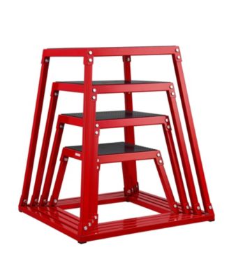 SUGFIT Plyo Jump Box Set 12/18/24/30" Agility Training Box Red