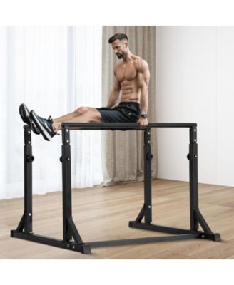 SUGFIT Heavy Duty Dip Bar Station 800 LB Capacity Adjustable Height