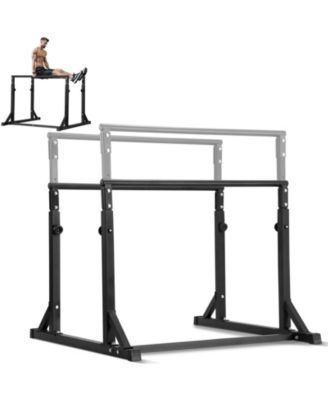SUGFIT Heavy Duty Dip Bar Station 800 LB Capacity Adjustable Height