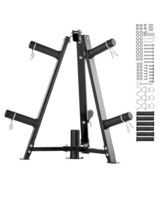 SUGFIT Weight Plate Rack 300 LB Capacity 2-Inch Plate Tree Storage Stand