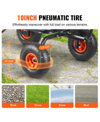 SUGFIT Poly Garden Cart with 600 lbs Capacity & Steel Reinforcement