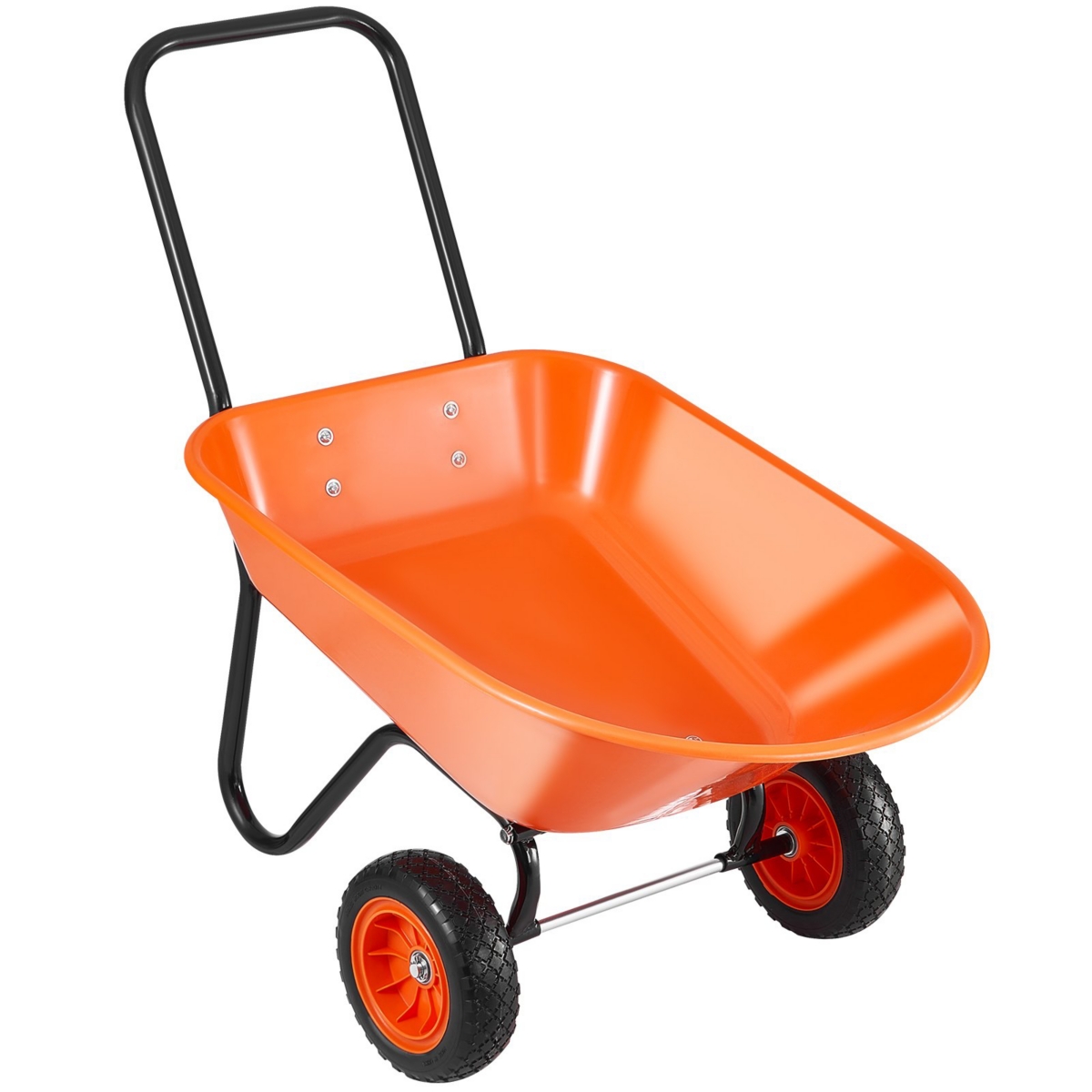 Sugfit 2-Wheel Wheelbarrow with 5 Cu.Ft Capacity & Easy-Grip Handle