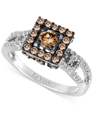 image of Le Vian Chocolatier Diamond Ring (9/10 ct. t.w.) in 14k White Gold