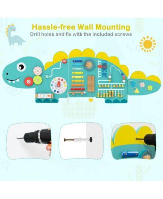 11 in 1 Dinosaur Busy Board Wall Activity Panels