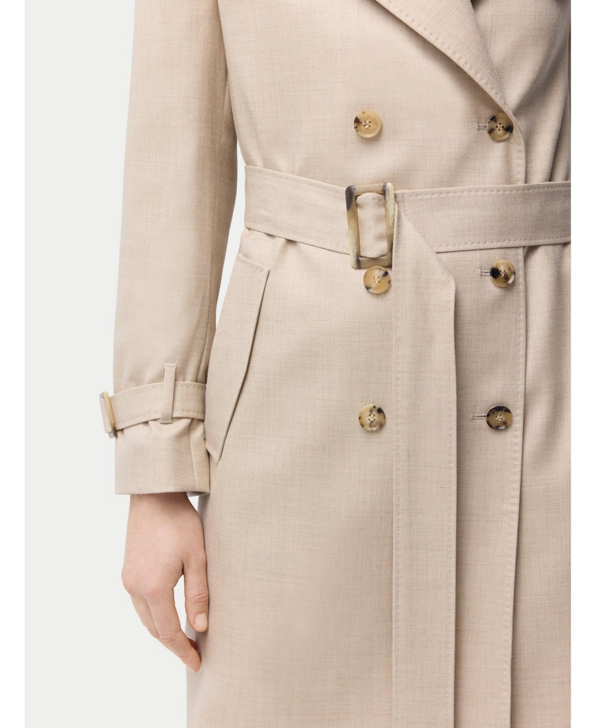 Gobi Cashmere Women's Double Breasted Cashmere Trench Coat