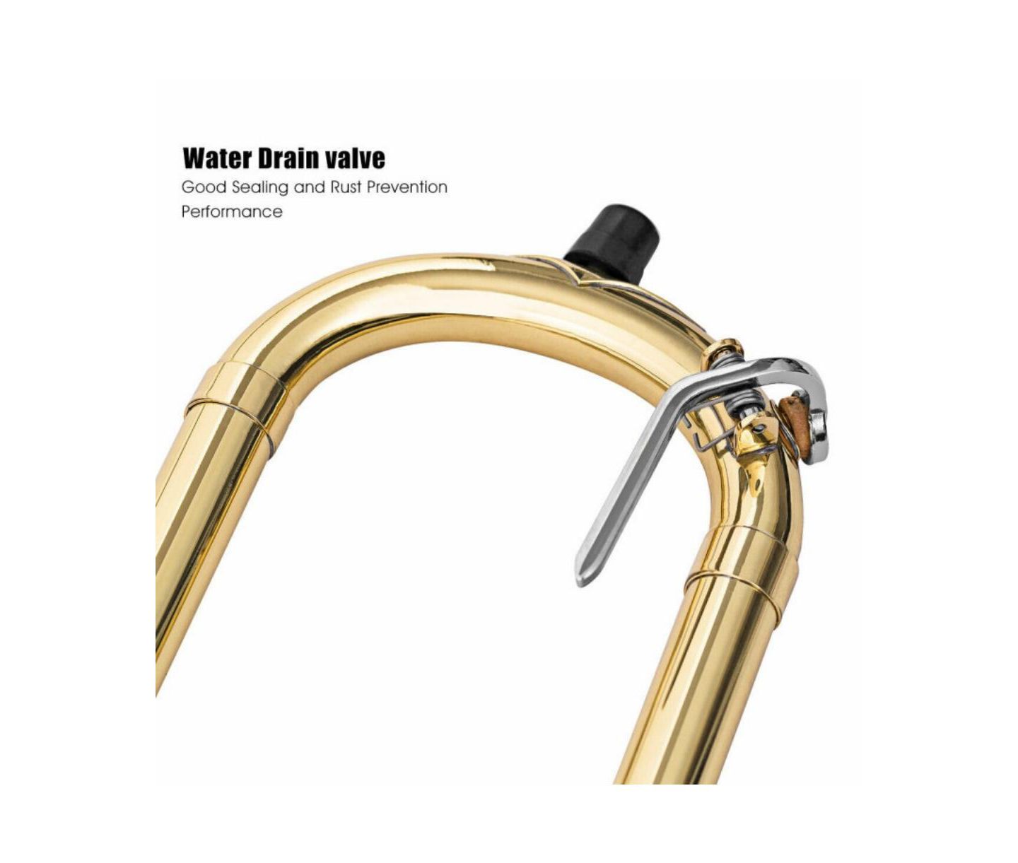 Детская игрушка HONGGE B Flat Brass Trombone with Mouthpiece — фото 8