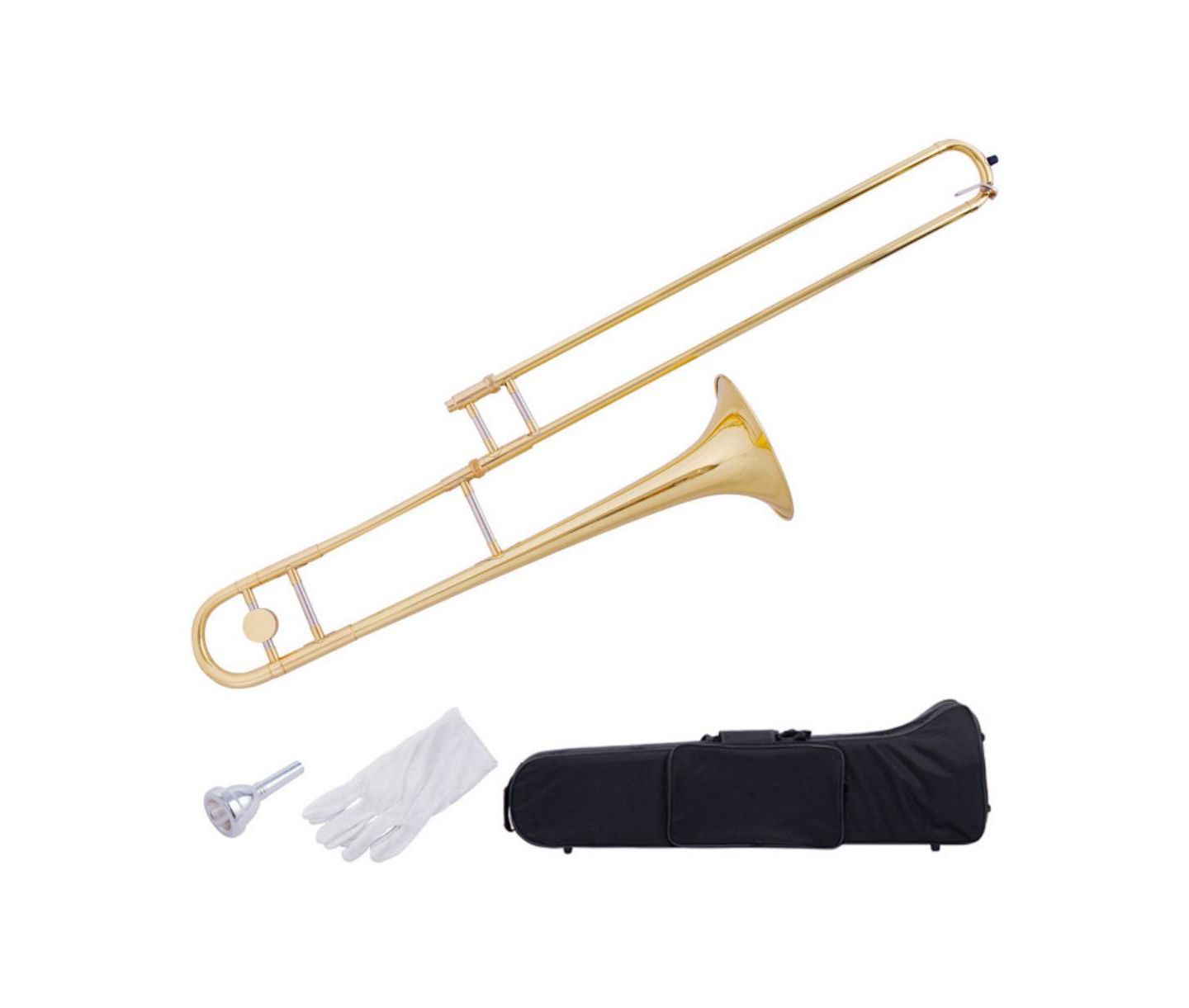 Детская игрушка HONGGE B Flat Brass Trombone with Mouthpiece — фото 1