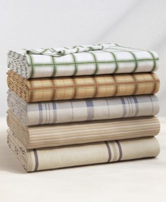 Ultra-Soft Turkish Cotton Plaid Flannel Sheet Set