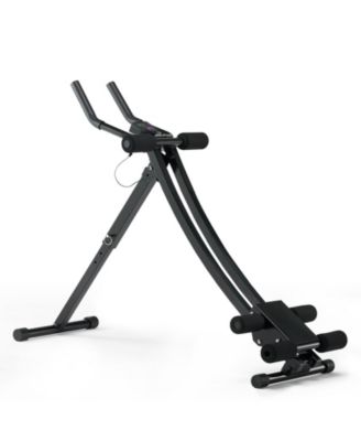 Ab Workout Machine, Foldable Core Trainer with Adjustable Resistance for Home Exercise, 440 lb Capacity