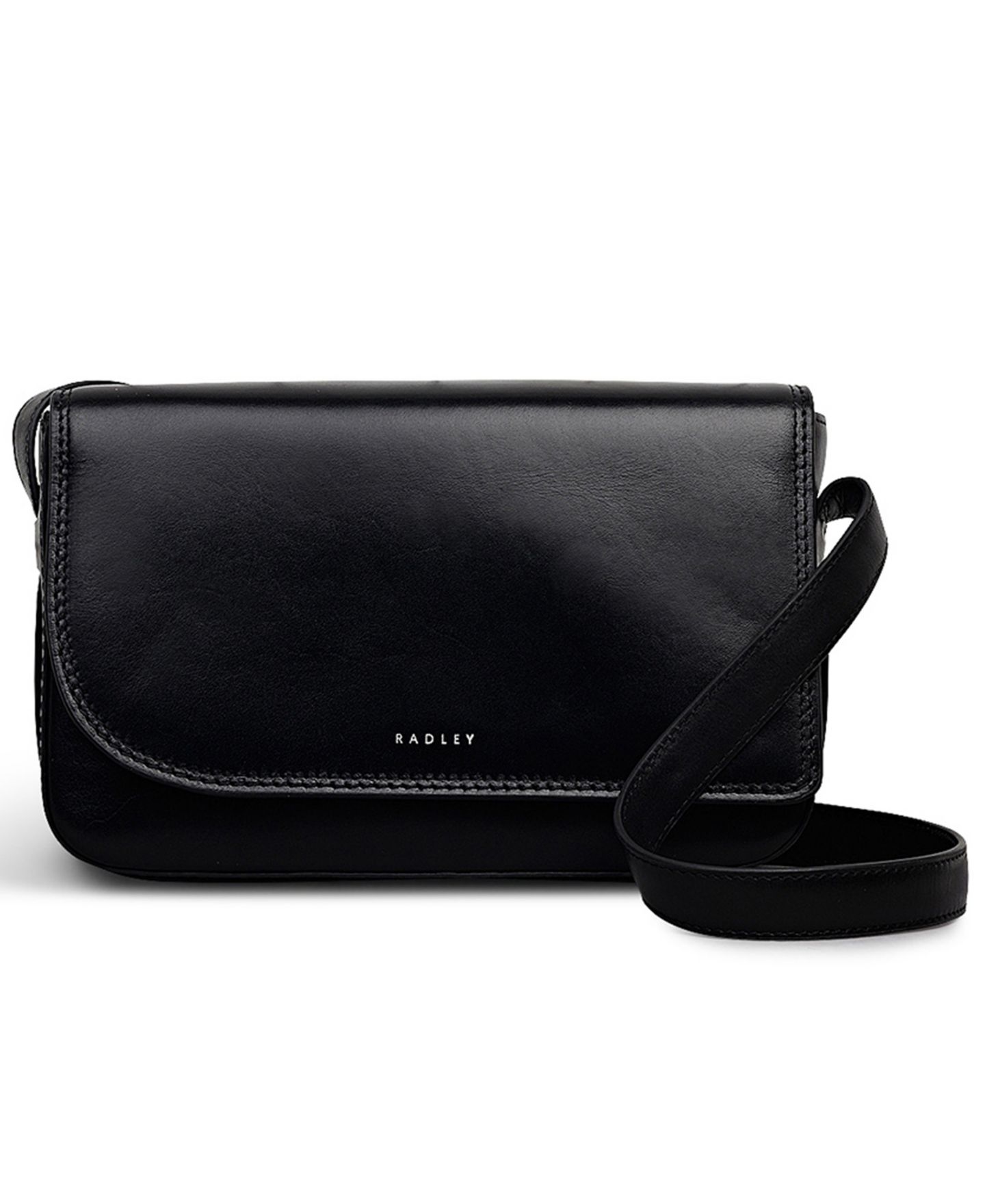 Женская сумка Radley London Pocket Street Small Leather Flapover Crossbody, цвет: Чёрный — фото 1