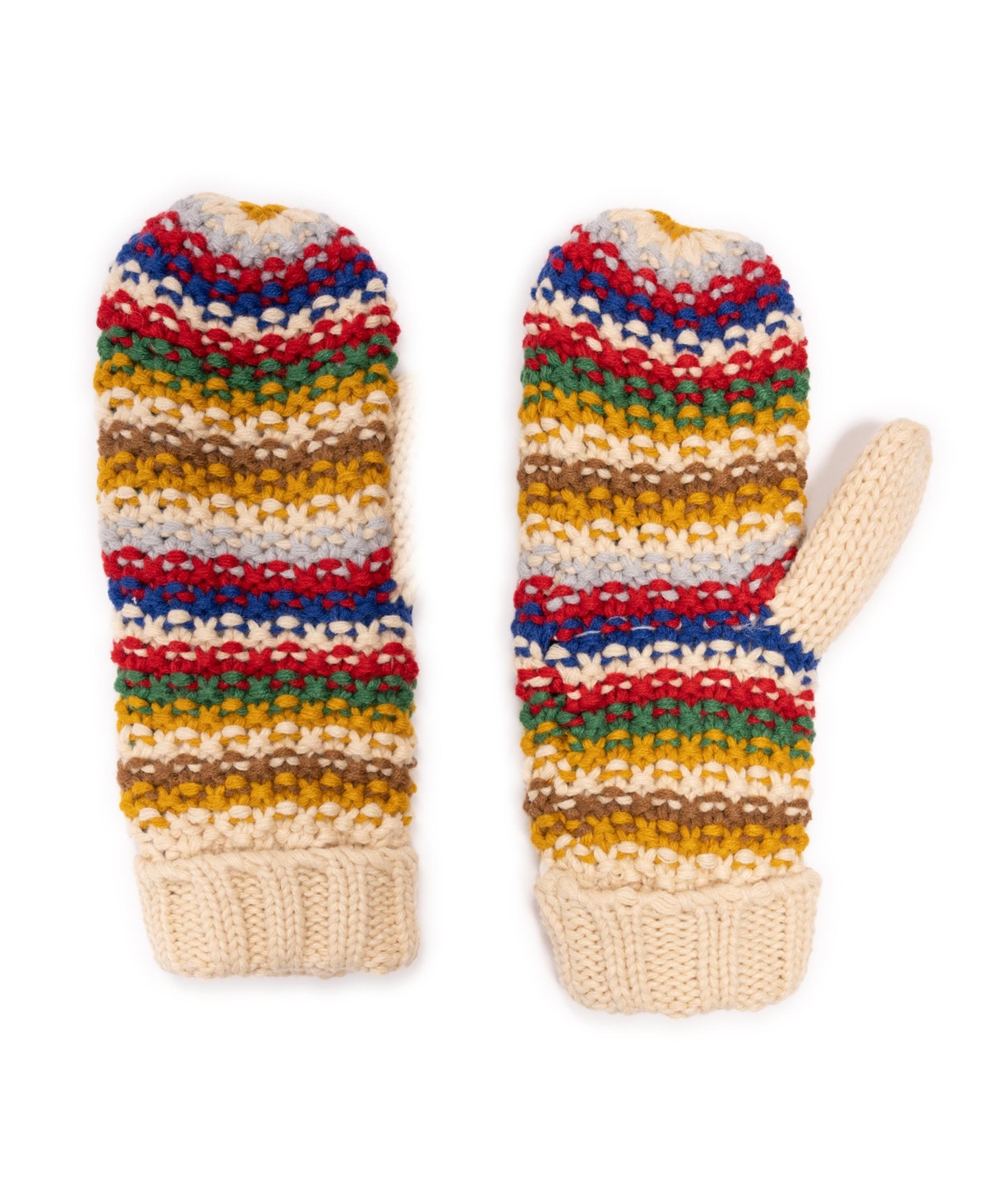 Muk Luks Women's Textured Stripe Mitten