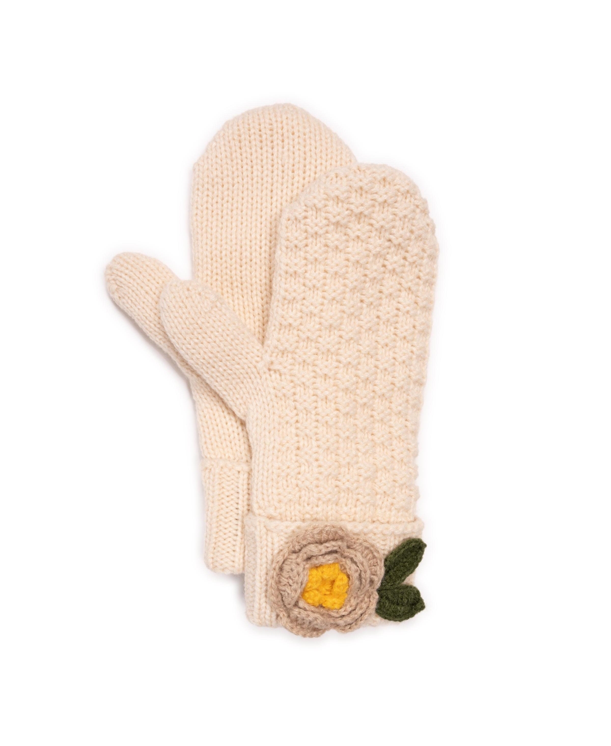 Muk Luks Women's Mitten w/ Crochet Flower