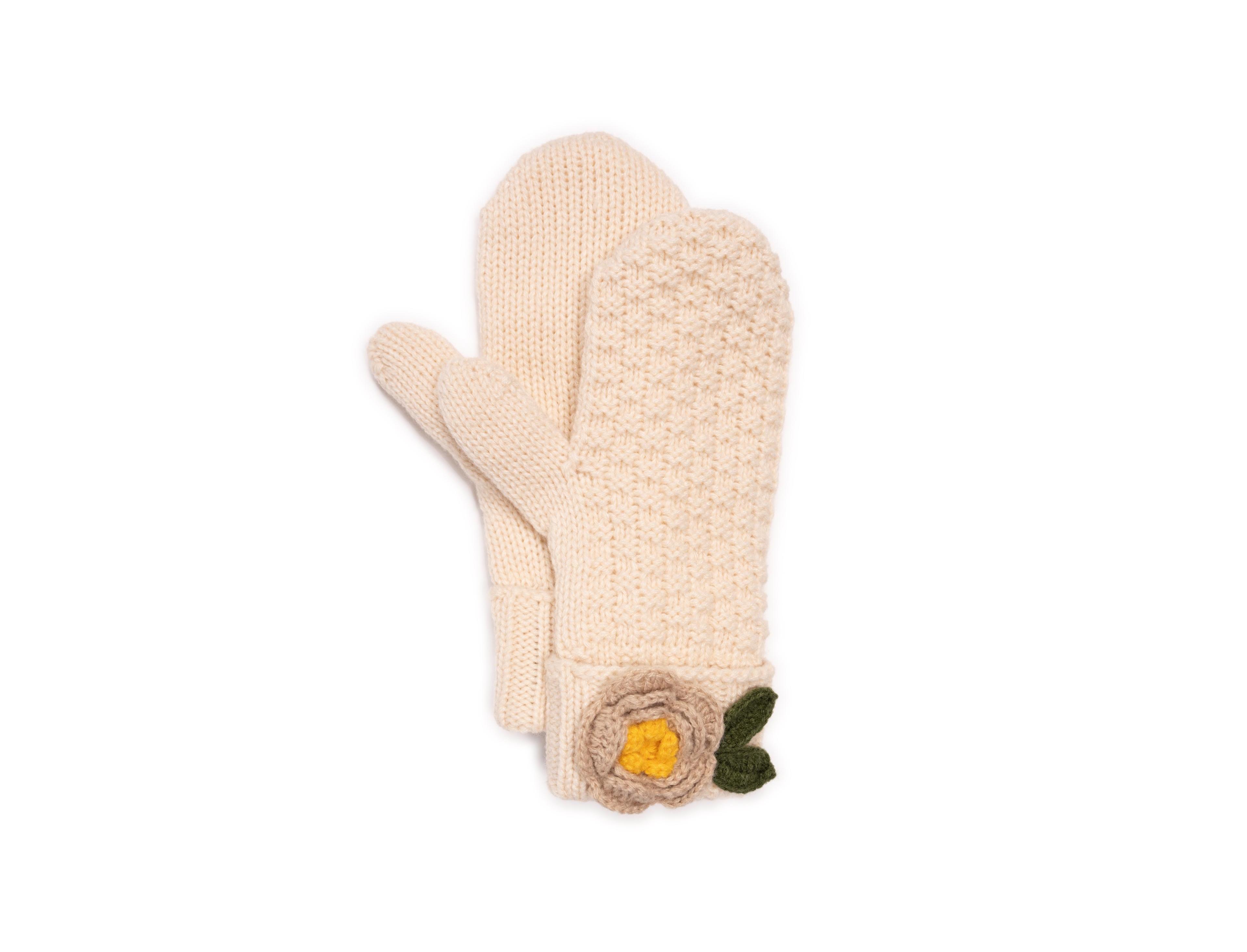 Muk Luks Women's Mitten w/ Crochet Flower