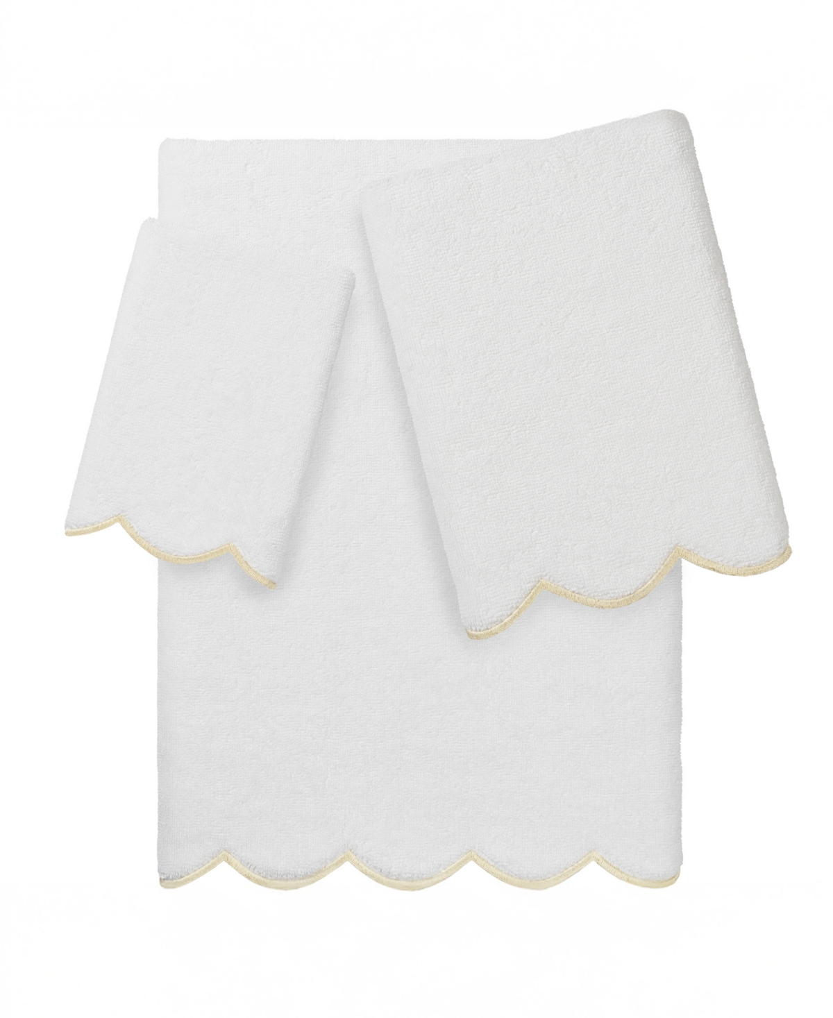 Linum Home Adornia Scallop Cotton -Pc. Towel Set
