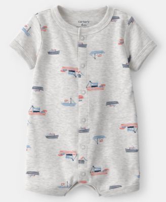 Carter's - Baby Boys' Boat Print Short-Sleeve Romper