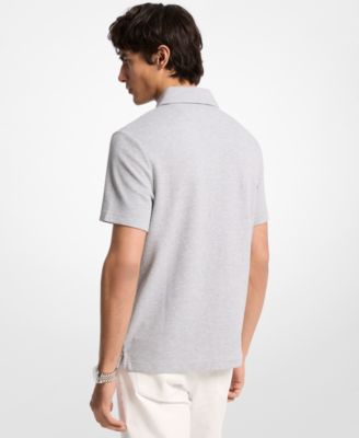 Men's Short-Sleeve Bubble Knit Polo Shirt