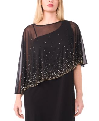 Plus Size Embellished Crew Neck Maxi Dress
