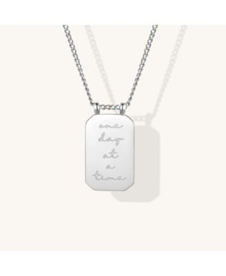 Mantra One Day At A Time Note To Self Silver - Silver