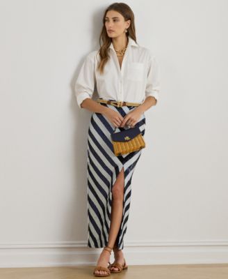 Petite Sequin Stripe Pencil Skirt
